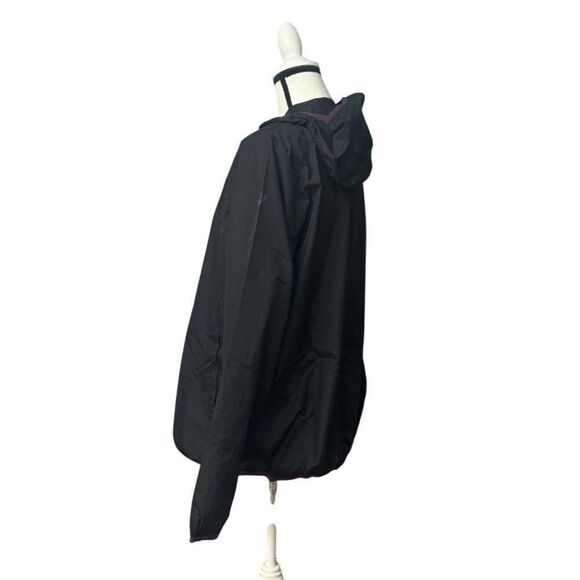 ASICS Women's Hooded Packable Jacket, Black, Sz. L - Picture 3 of 13
